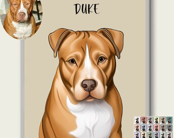 Cartoon pet portrait custom Dog portrait cartoon Personalized dog art Custom pet portrait from photo Dog portrait custom DIGITAL DOWNLOAD