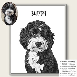 Custom dog sketch from photo Hand drawn digital custom pet portrait Personalized dog art Pet portrait custom Pet memorial gift