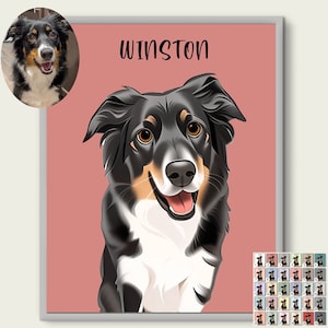 Custom pet portraits from photo Personalized dog portrait Custom cartoon pet portraits painting of your pet Custom dog art Dog Lover Gift