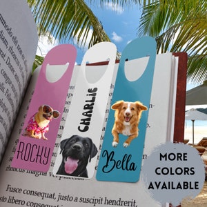 Custom Pet Bookmark, features your pet&#39;s photo and name, personalized metal bookmark, dog lover, cat lover, book lover gift, name bookmark