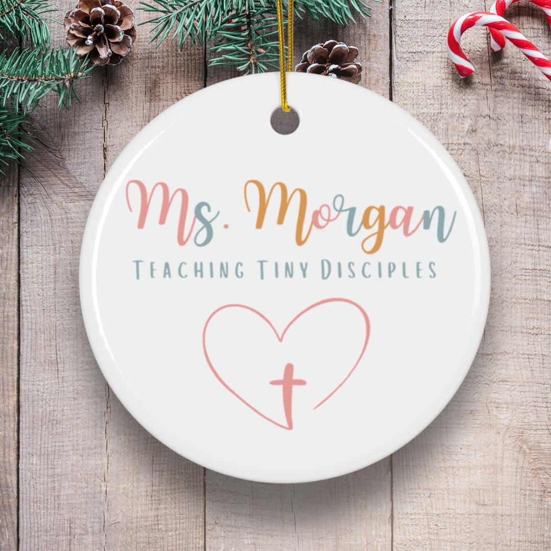 Custom Sunday School Teacher, Name Youth Group Leader Ornament, Youth ...