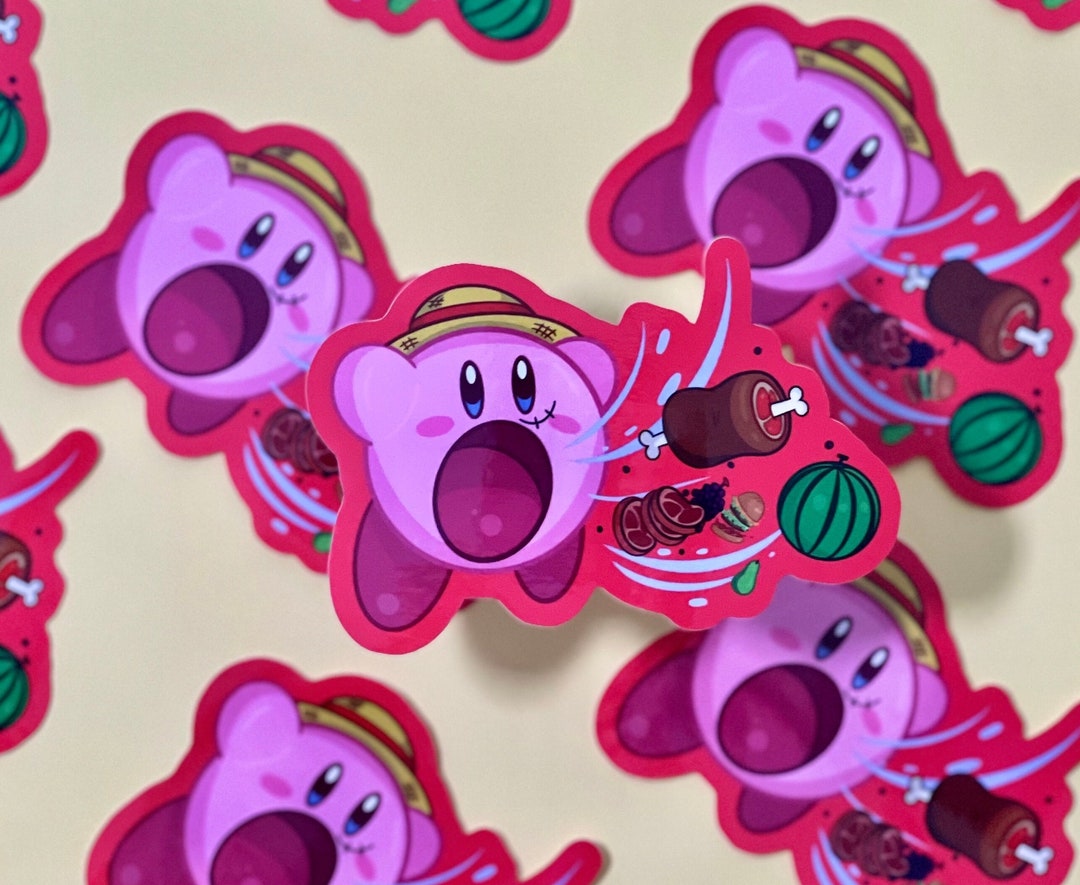 One Piece Luffy Kirby Sticker Etsy