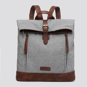 Stunning Anti Theft Rucksack Backpack/ Dark grey Unisex Bag/ Shoulder Bag Travel Bag/School Bag/Office bag/Beige Shoulder bag/Laptop bag