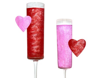 Red & Pink Drink Glitter: Barbie Bachelorette Party Beverage Sparkle (2 Jars)