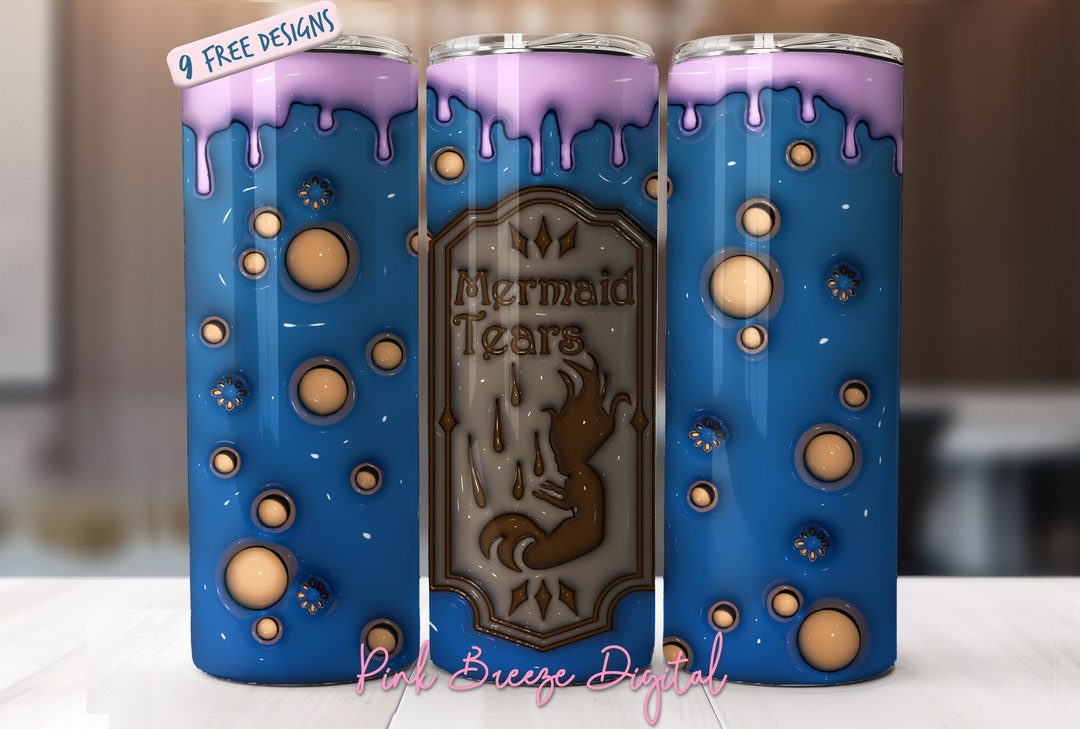 3D Apothecary Mermaid Tears Inflated 20 Oz Skinny Tumbler - Etsy