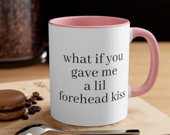 Forehead Kiss Accent Coffee Mug, 11oz