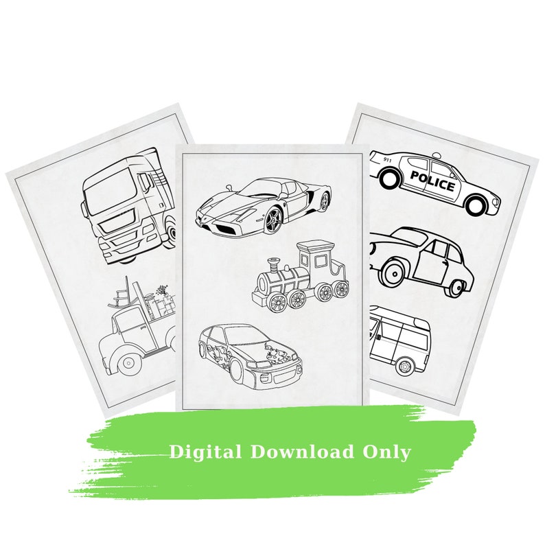 Vehicles Coloring Pages Printable, Fun Vehicle Coloring, Vehicle