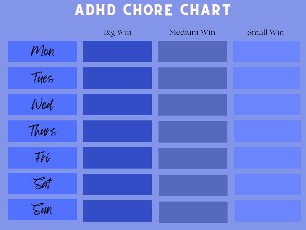 Printable ADHD Chore Chart Template Printable Chore Chart Template ...