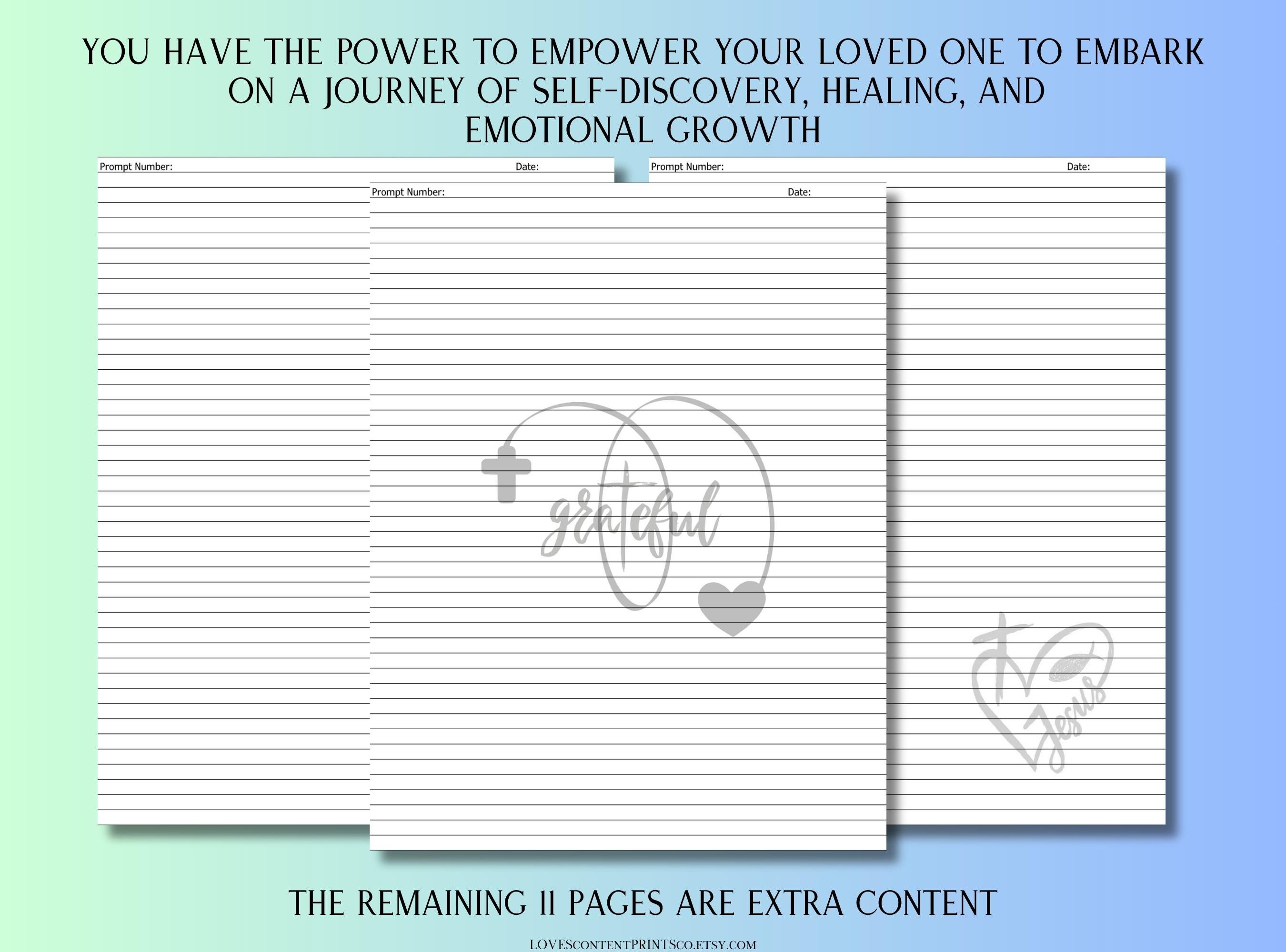 Guided Prompts for Elderly Seniors Depression, Self Care Forms ...