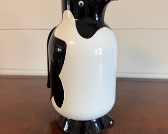 Vintage Penguin Thermal Carafe • Metrokane Coffee Thermos • Retro Barware