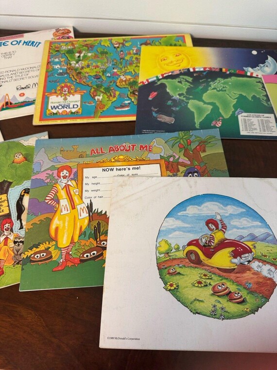 Vintage Ronald Mcdonald Calendars Lot of 9 Secret Solver Coloring