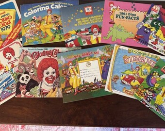 Vintage Ronald Mcdonald Calendars Lot of 9 Secret Solver Coloring