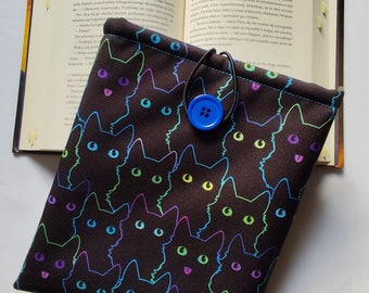 Housse livre chats mignons, livre Kitty et accessoires Kindle, cadeau livre, protège-livre