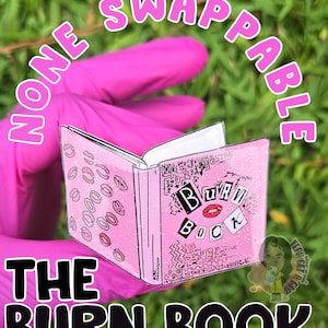 None Swap - Cute Glittery Burn Book  - Phone Grip