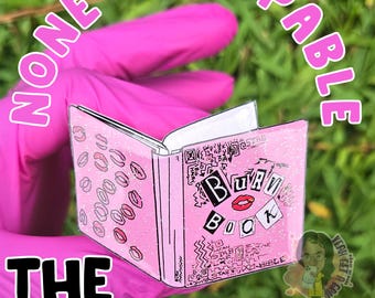 None Swap - Cute Glittery Burn Book  - Phone Grip