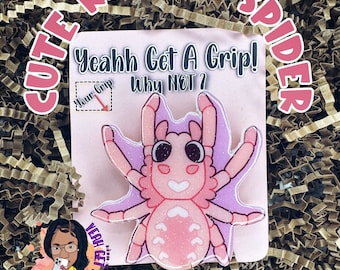 None Swap - Cute Pink Kawaii Spider  - Phone Grip