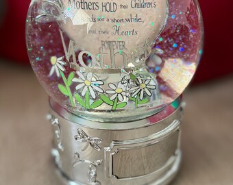 Engraved Mother's Love Musical Snow Globe for Mom