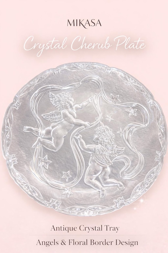 Mikasa Crystal Cherub Serving Platter