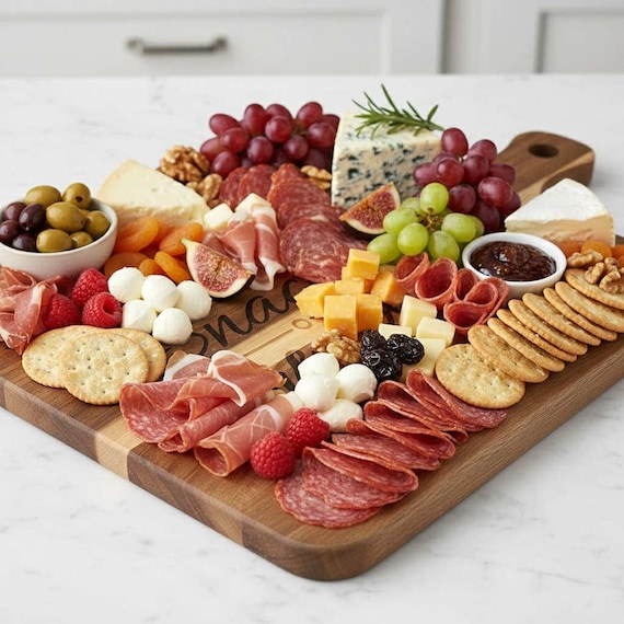 Laser engraved custom 16x10 charcuterie board