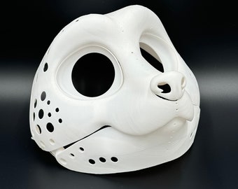 Fennec Fox 3D Printed Fursuit Head Base with Movable Jaw, DIY Furry Cosplay Mask