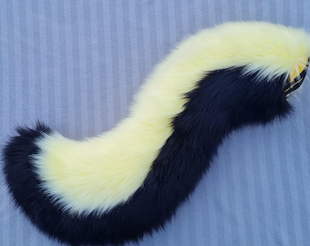 Fursuit cosplay wolf tail yellow and black
