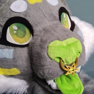 Neusringen / oorbellen pentagram fursuit