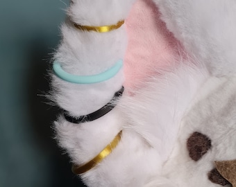 Piercings de nariz e brincos para fursuit, joias impressas em 3D com PLA, acessórios para cosplay de furry faça você mesmo