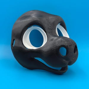 Toony Static Dog 3D Printed Fursuit Head Base