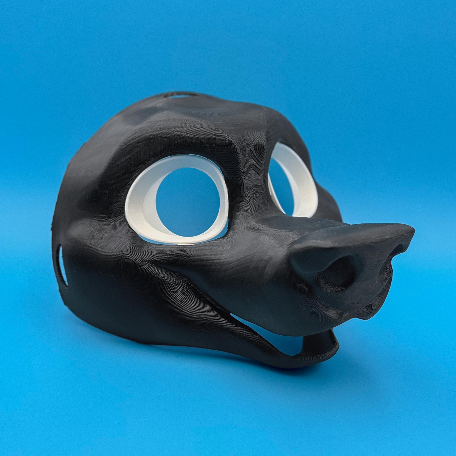 Generic Dog 3D Printed Fursuit Head Base - toony