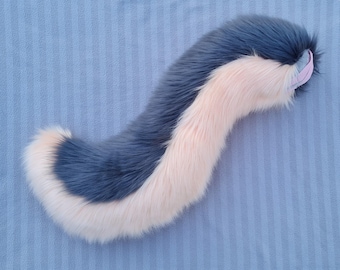 Fursuit cosplay wolf tail grey and pink