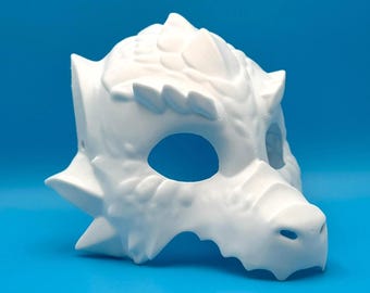 Dragon Therian Mask Base, 3D Printed PETG, DIY Furry Cosplay