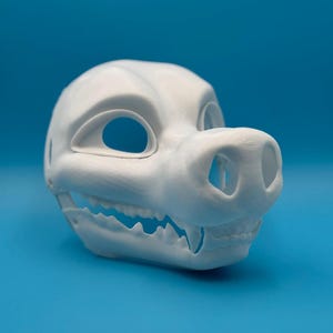 Toothy Dog - Wolf - Canine Moving Jaw 3D Printed Fursuit Head Base