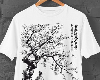 T-Shirt Lengan Panjang Sakura Black