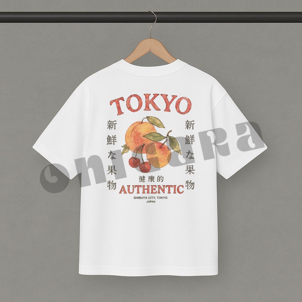 Tokyo Fruit T-Shirt | Harajuku | Japanese Streetwear | Japan Fruit Tshirt | Anime Merch | Japan Food Tshirt | Kanji Tshirt|Vintage Fruit Tee