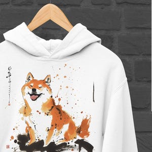 Shiba Dog Hoodie | Shiba Print Hoodie | Harajuku | Y2K Top | Anime Hoodie | Japanese Streetwear | Kanji Print Hoodie | Japanese Dog Hoodie
