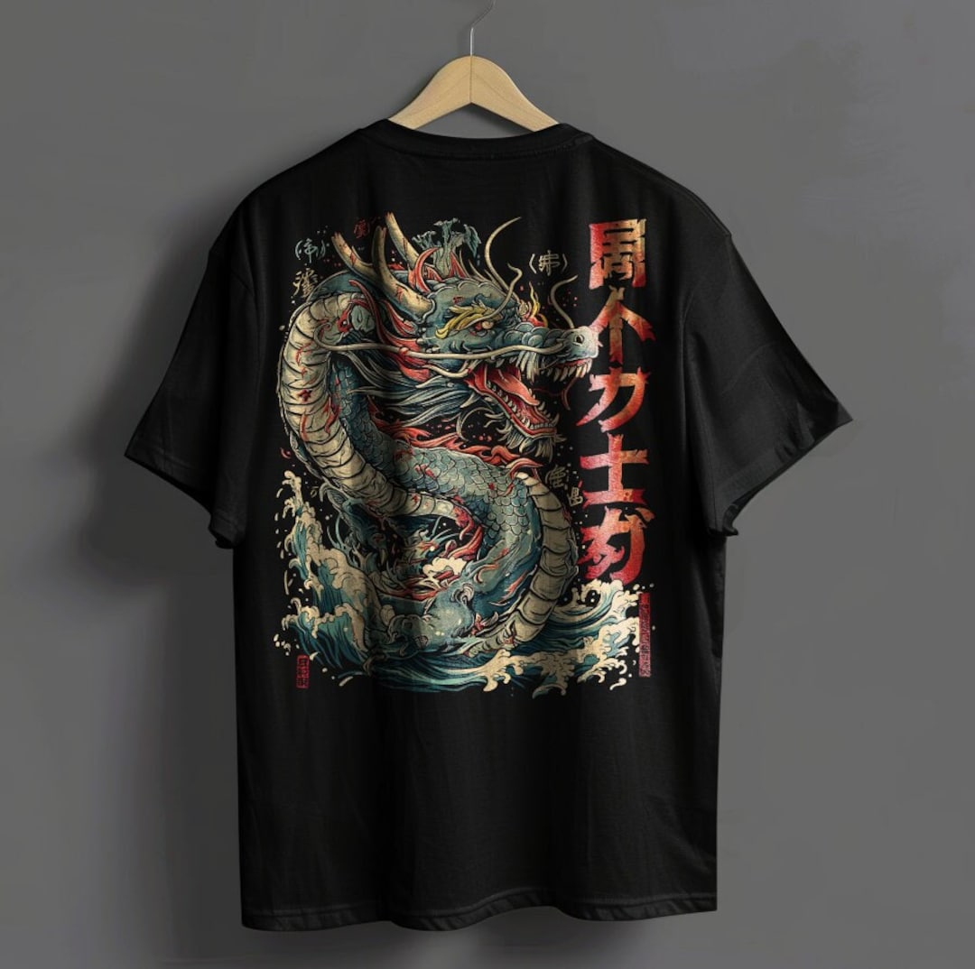 Japanese Dragon T-shirt | Japanese Tshirt | Harajuku | Anime Shirt ...