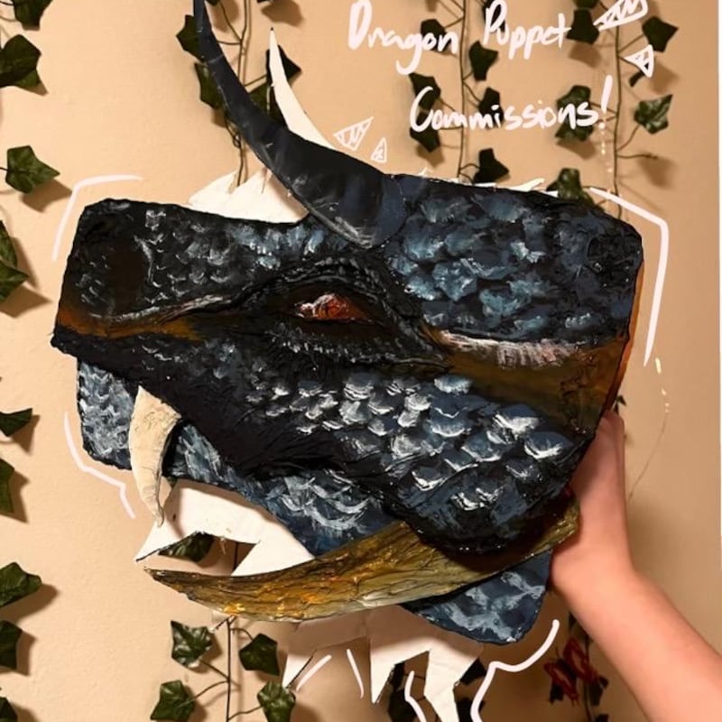 Dragon Puppet Paper - Etsy