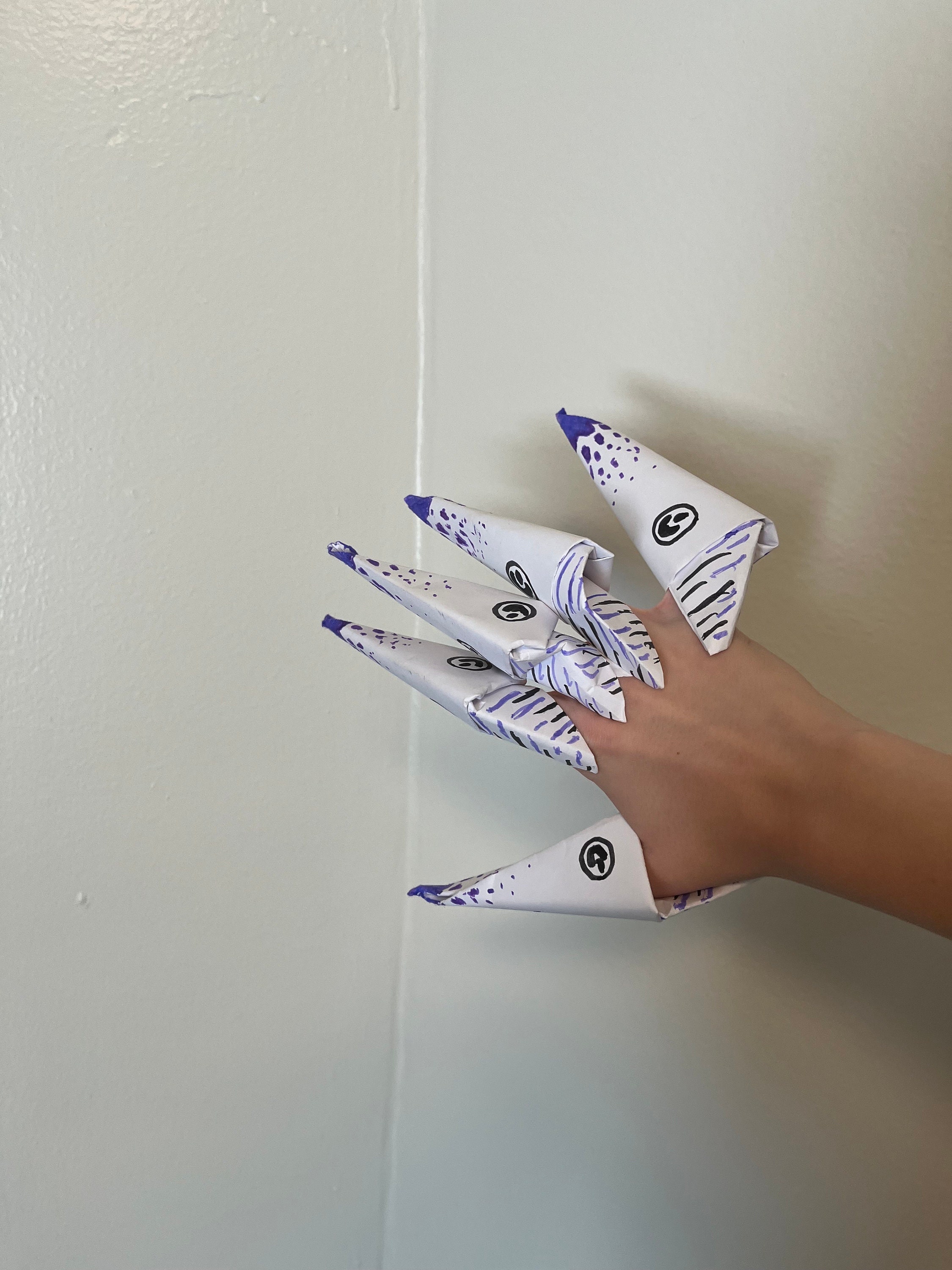 Handmade Paper Claws for a Dragon Puppet Etsy