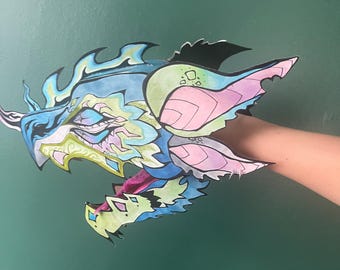 Mango - Handmade Paper Dragon Puppet [ Mango Themed! ] - Etsy