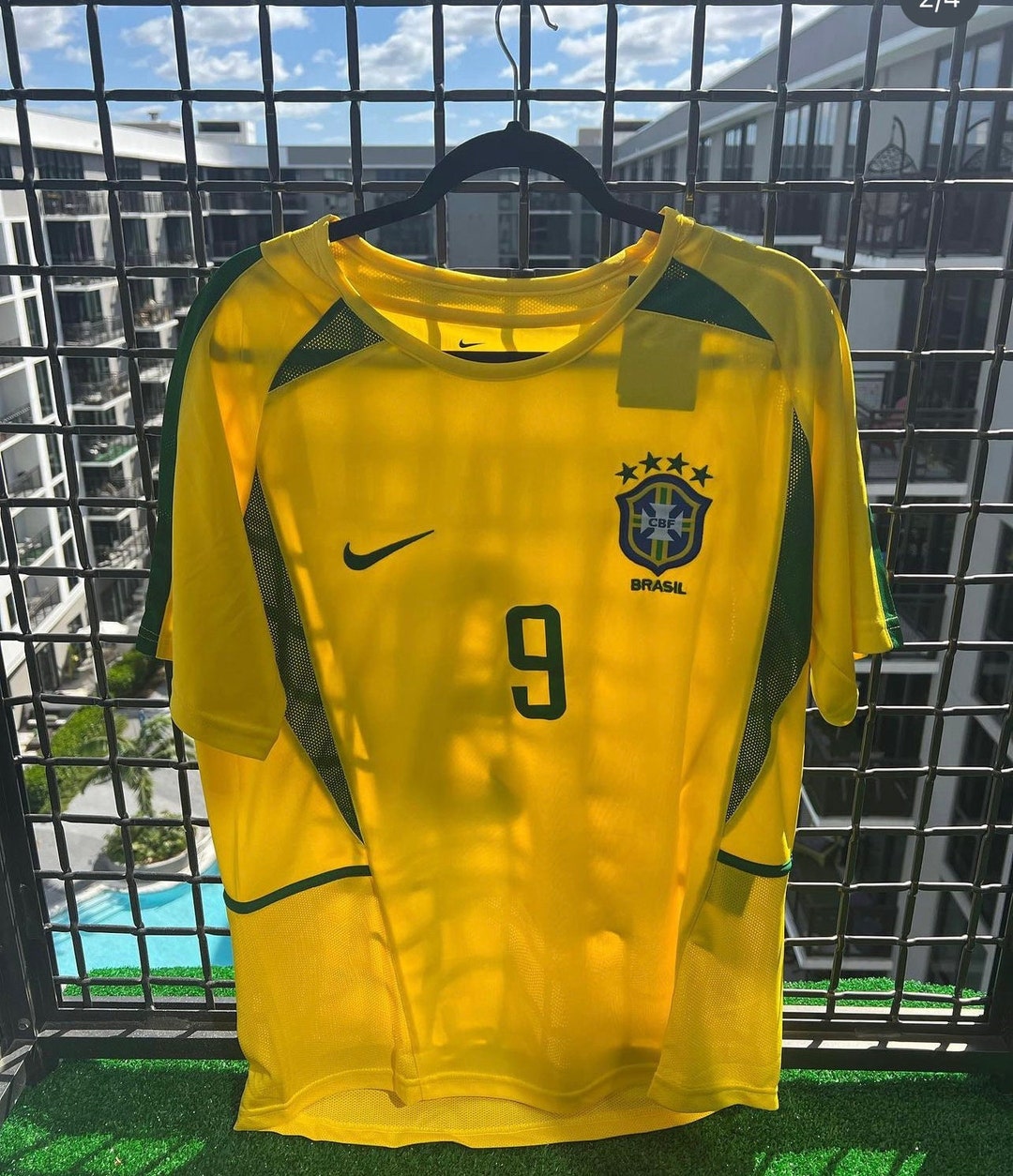 2002 Brazil Jersey Ronaldo 9 - Etsy