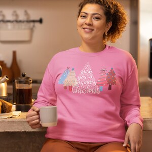 Christmas Wishes Unisex Sweatshirt, Holiday Fleece Crewneck Jumper, Festive Xmas Pullover, Winter Season Apparel, Cozy Gift for Him or Her