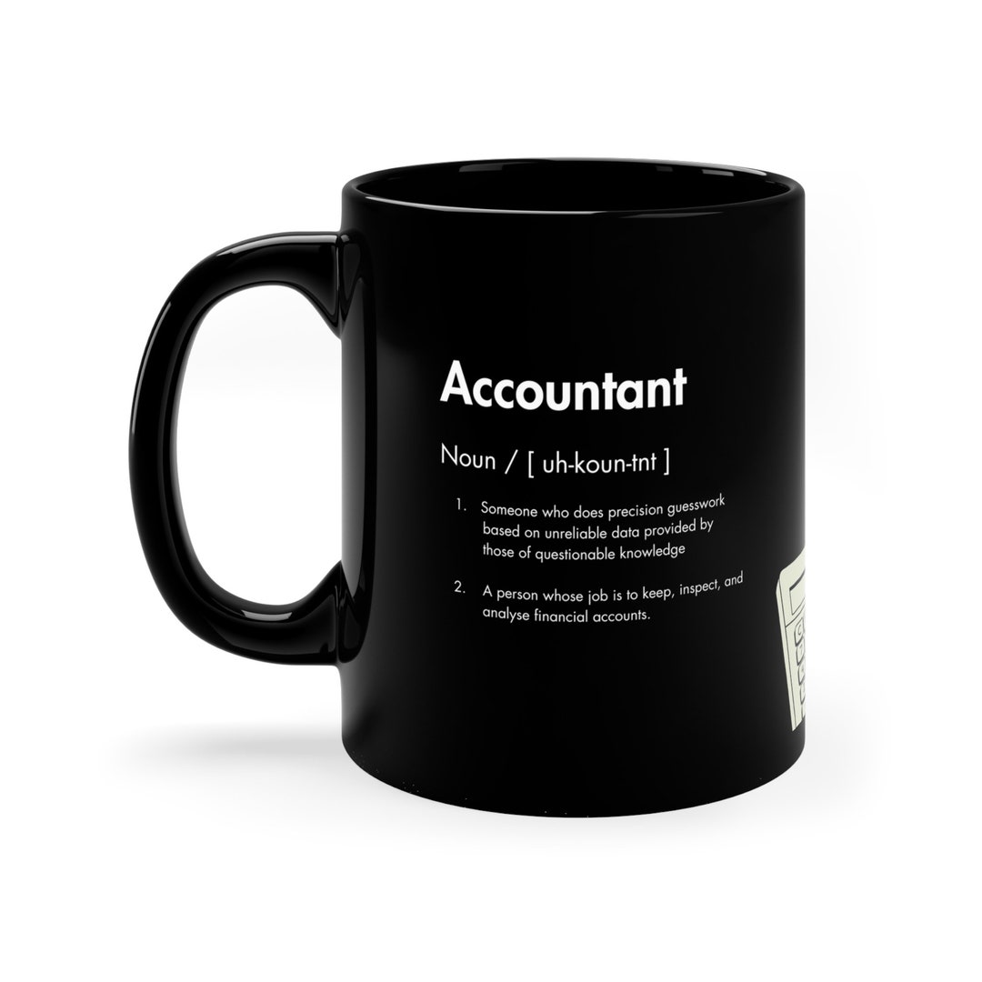 The Accountant Mug Black Edition Etsy