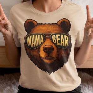 Comfort Colors Mama Bear Shirt, Gift for Mom, Mothers Day Shirt, Cute Mom Tee, Baby Shower Gift, Animal Nature Lover, New Mommy Shirt