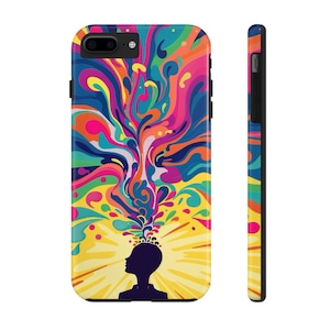 Abstract Art Phone Case: Colorful Mind Design, Durable Protection