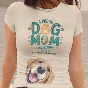 Proud Golden Retriever Mom, Golden Retriever Mom, Golden Retriever Tee, Dog Mom Shirt, Cute Dog Shirt, Dog Shirt For Women, Comfort Colors