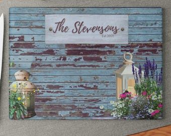 Personalized  Glass Cutting Board,Country Kitchen Decor, Decorative Charcuterie Board -  Tempered Glass Chopping Board - Kitchen Gift Idea