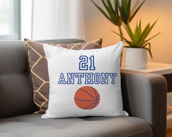 Personalized Basketball Pillow, Sports Decor, Team Spirit Gift