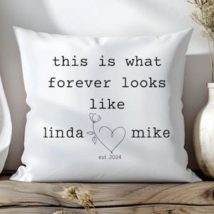 Personalized Couple Name Pillow with Established Date,Wedding Gift ,engagement gift,Custom Anniversary Pillow,romantic decorative pillow