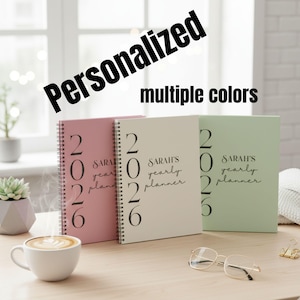 Personalized 2026 Planner, Hardcover Spiral 8.5 x 11,Custom Daily Planner, Undated weekly,monthly,yearly planner,custom planner gifts
