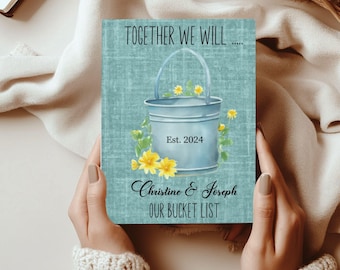 Personalized Bucket List Journal for Couples,  Aniversary gift, Adventure Book,Couple planner